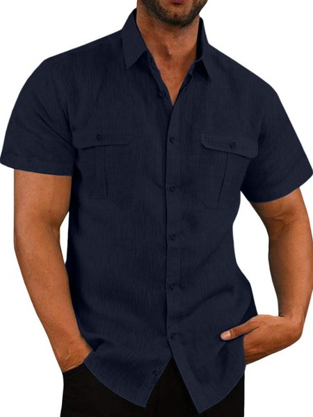Casual Regular Sleeve Pocket Stitching Shirt, Purplish blue, Shirts & Blouse
Casual Regular Sleeve Pocket Stitching Shirt, Purplish blue, Shirts & Blouse