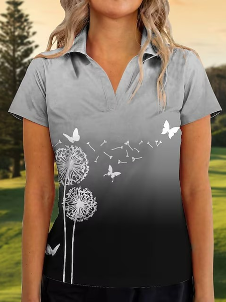 Casual Shawl Collar Gradient Pattern Loose Golf Polo Shirt, Black, Shirts & Blouses
Casual Shawl Collar Gradient Pattern Loose Golf Polo Shirt, Black, Shirts & Blouses