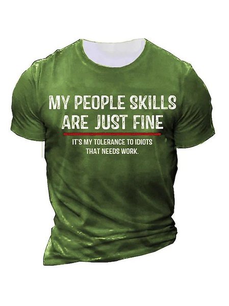 Men's Tee Graphic Funny T Shirts Letter 3D Print Street Short Sleeve Print Clothing, Green, T-Shirts
Men's Tee Graphic Funny T Shirts Letter 3D Print Street Short Sleeve Print Clothing, Green, T-Shirts