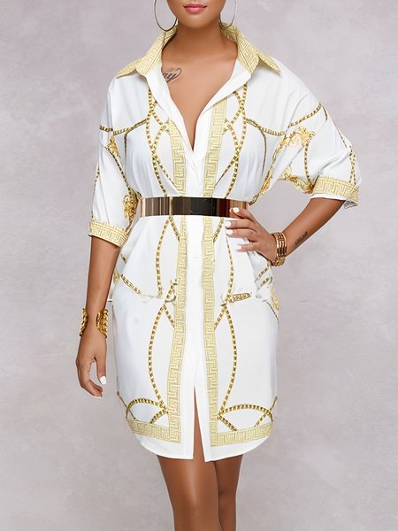 Regular Fit Elegant Shirt Collar Acrylic Dress With No Belt, White, Mini Dresses
Regular Fit Elegant Shirt Collar Acrylic Dress With No Belt, White, Mini Dresses