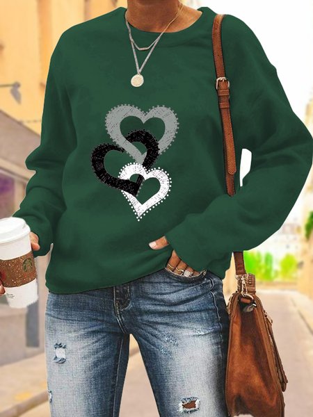 Heart/Cordate Casual Printing Loose Sweatshirt, Green, Sweatshirts & Hoodies
Heart/Cordate Casual Printing Loose Sweatshirt, Green, Sweatshirts & Hoodies
