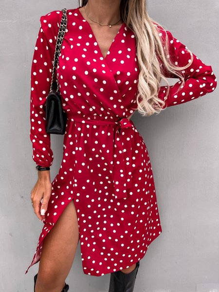 Casual Polka Dot Dresses Retro Party Daily Commuting Women's Clothing, Red, Dresses
Casual Polka Dot Dresses Retro Party Daily Commuting Women's Clothing, Red, Dresses