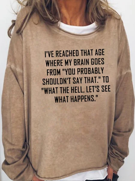 Women' Funny Sarcastic Casual Regular Fit Sweatshirt, Light brown, Hoodies&Sweatshirts
Women' Funny Sarcastic Casual Regular Fit Sweatshirt, Light brown, Hoodies&Sweatshirts