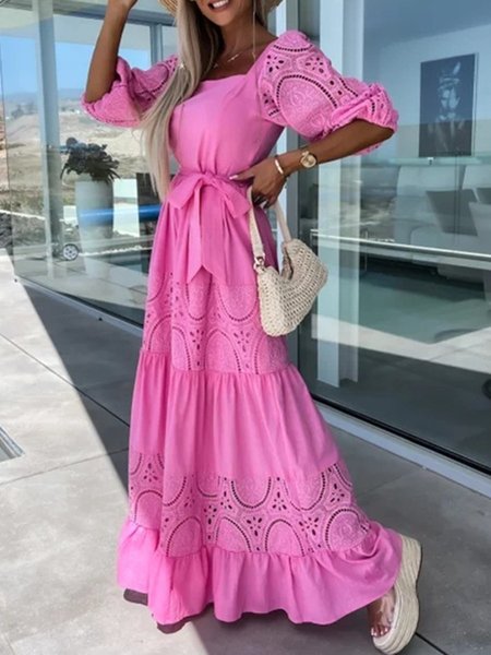 Fashion Lace Stitching Strapless Strapless Long Dress Wedding Party Elegant Women's Clothing, Deep pink, Formal Dresses
Fashion Lace Stitching Strapless Strapless Long Dress Wedding Party Elegant Women's Clothing, Deep pink, Formal Dresses