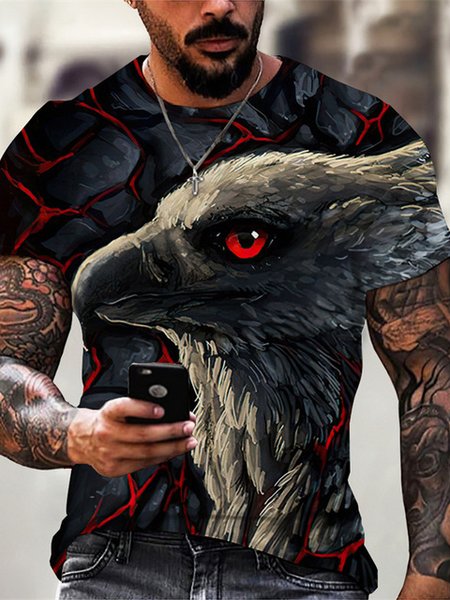 Men's Casual Eagle Graphic Crew Short Sleeve T-Shirt Street Vacation Clothing, As picture, T-Shirts
Men's Casual Eagle Graphic Crew Short Sleeve T-Shirt Street Vacation Clothing, As picture, T-Shirts