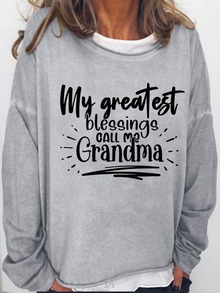 Women's Casual Grandma Letters Crew Neck Sweatshirt, Light gray, Hoodies&Sweatshirts
Women's Casual Grandma Letters Crew Neck Sweatshirt, Light gray, Hoodies&Sweatshirts