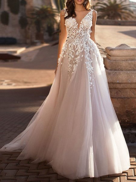 Elegant Lace Plain V Neck Wedding Dress & Party Dress With No, White, Party Dresses
Elegant Lace Plain V Neck Wedding Dress & Party Dress With No, White, Party Dresses