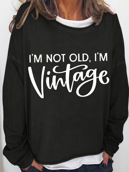 Women's I'm Not Old I'm Vintage Lettered Sarcastic Crew Neck Casual Sweatshirt, Black, Hoodies&Sweatshirts
Women's I'm Not Old I'm Vintage Lettered Sarcastic Crew Neck Casual Sweatshirt, Black, Hoodies&Sweatshirts