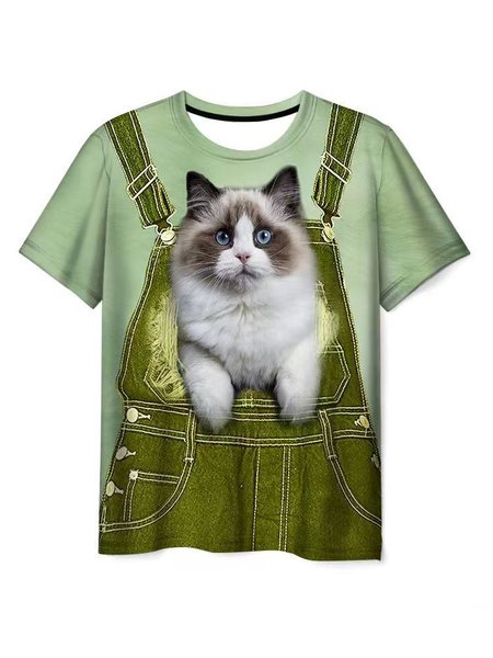 Men's Casual Cat Bib Pattern Round Neck High Elastic Short Sleeve T-Shirt Fun, Green, T-Shirts
Men's Casual Cat Bib Pattern Round Neck High Elastic Short Sleeve T-Shirt Fun, Green, T-Shirts