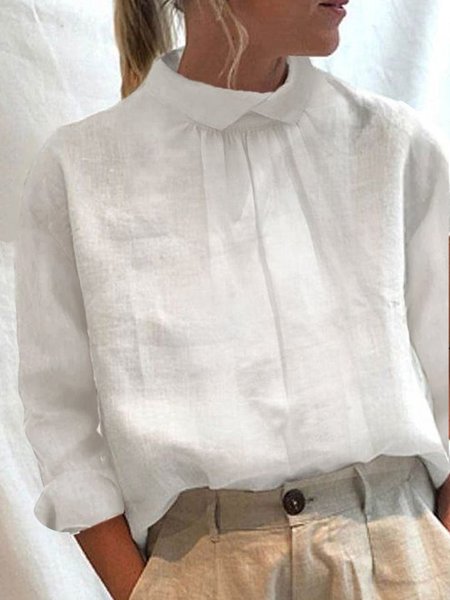 Women Plain Elegant Loose Turtleneck Long Sleeve Blouse, White, Blouses & Shirts
Women Plain Elegant Loose Turtleneck Long Sleeve Blouse, White, Blouses & Shirts