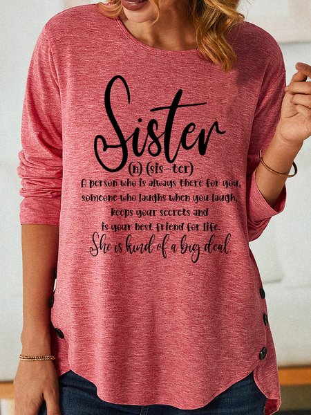 Women's Sister Casual Shirt, Pink, Long sleeves