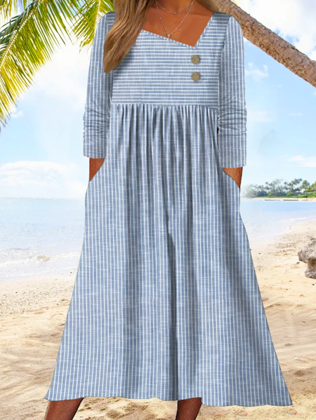 Casual Jersey Loose Dress plus-size, Blue, Dresses