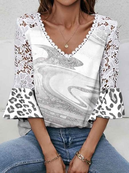 Crew Neck Urban Ombre T-Shirt, As picture, T-Shirts