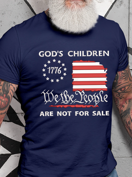Men's God's Children Are Not For Sale Casual Loose Text Letters T-Shirt, Dark blue, T-shirts
Men's God's Children Are Not For Sale Casual Loose Text Letters T-Shirt, Dark blue, T-shirts