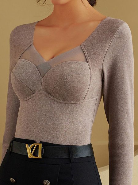 Comfortable Double-sided Brushed Long Sleeve Molded Cup Thermal Underwear, Coffee, Bra & Bra Sets
Comfortable Double-sided Brushed Long Sleeve Molded Cup Thermal Underwear, Coffee, Bra & Bra Sets