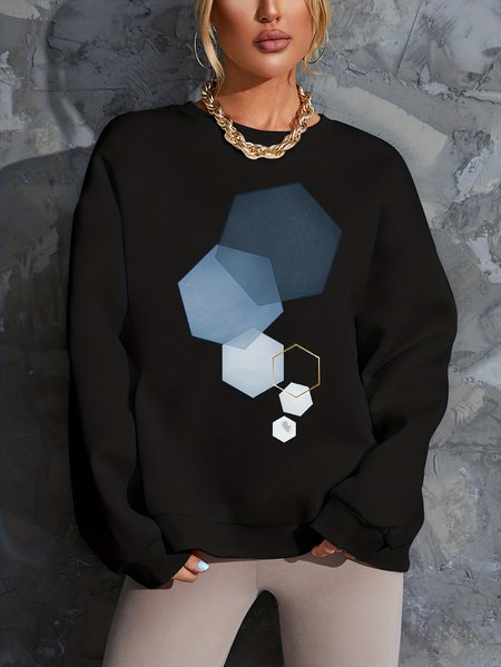Loose Crew Neck Casual Printing Regular Sleeve Sweatshirt, Black, Sweatshirts & Hoodies
Loose Crew Neck Casual Printing Regular Sleeve Sweatshirt, Black, Sweatshirts & Hoodies