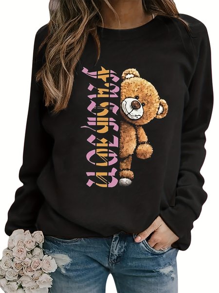 Loose Regular Sleeve Printing Casual Animal Sweatshirt, Black, Sweatshirts & Hoodies
Loose Regular Sleeve Printing Casual Animal Sweatshirt, Black, Sweatshirts & Hoodies