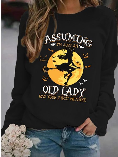 Casual Loose Halloween Sweatshirt, Color2, Hoodies&Sweatshirts
