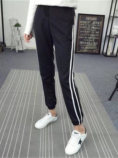 Casual Striped Regular Fit Pants, Color3, Pants