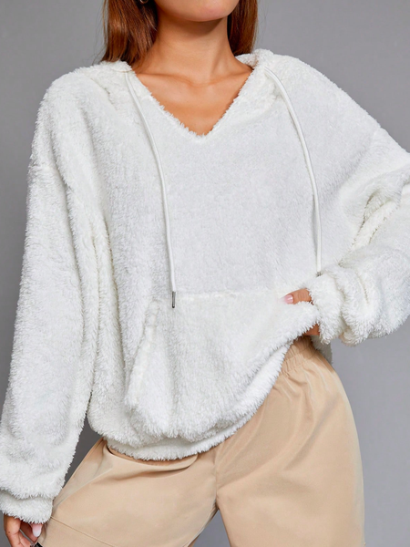 Casual Loose Fluff/Granular Fleece Fabric Hoodie, White, Sweatshirts & Hoodies
Casual Loose Fluff/Granular Fleece Fabric Hoodie, White, Sweatshirts & Hoodies