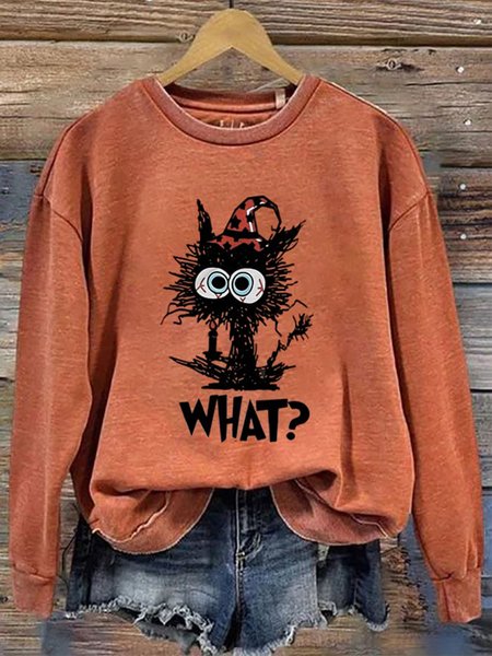 Women's Halloween Fun Black Cat Print Round Neck Long Sleeve Sweatshirt., Orange, Sweatshirts & Hoodies
Women's Halloween Fun Black Cat Print Round Neck Long Sleeve Sweatshirt., Orange, Sweatshirts & Hoodies