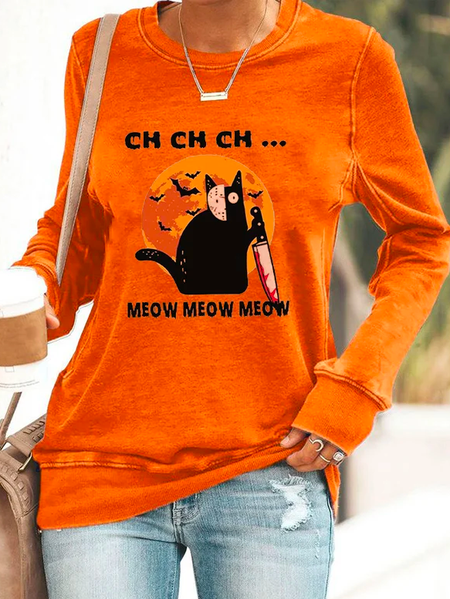 Women's Halloween Bats Black Cat Printed Crew Neck Casual Sweatshirt, Orange, Sweatshirts & Hoodies
Women's Halloween Bats Black Cat Printed Crew Neck Casual Sweatshirt, Orange, Sweatshirts & Hoodies