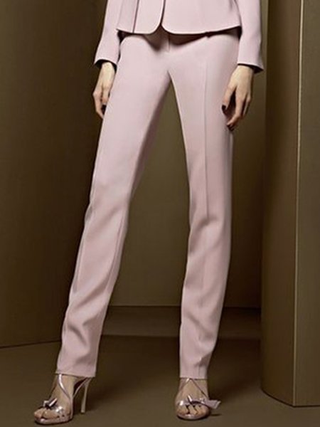 Urban Regular Fit Plain Pants, Light pink, Pants