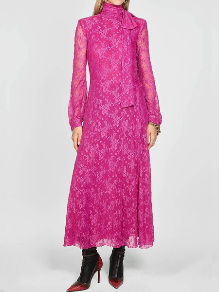 Regular Fit Lace Elegant Long Sleeve Turtleneck Plain Maxi Dress, Rose red, Maxi Dresses
Regular Fit Lace Elegant Long Sleeve Turtleneck Plain Maxi Dress, Rose red, Maxi Dresses