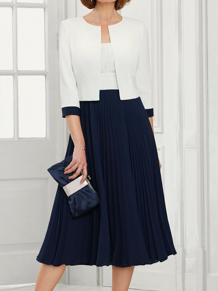 Color Block Regular Fit Crew Neck Elegant Two-Piece Set, Dark blue, Party Dresses
Color Block Regular Fit Crew Neck Elegant Two-Piece Set, Dark blue, Party Dresses