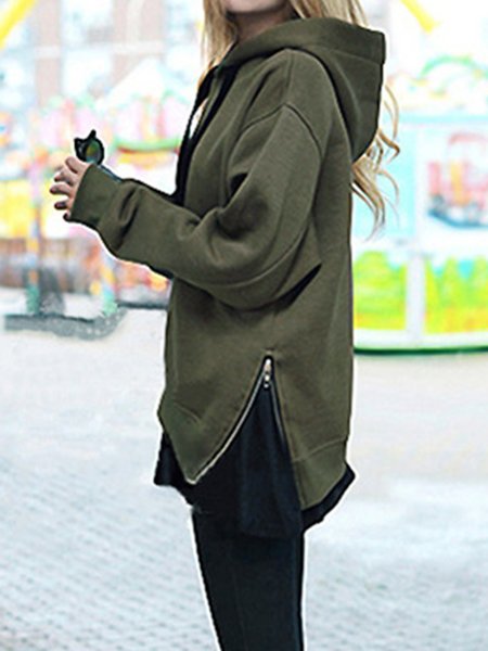 Casual Hoodie Hoodie, Army green, Hoodies & Sweatshirts