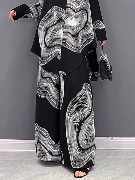 Regular Fit Chevron Urban Pants, Black, Pants
