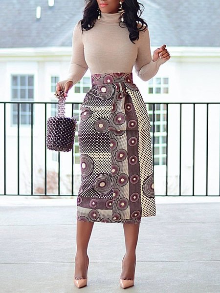 Elegant Long Sleeve Abstract Polka Dots Tight Midi Dress With No Belt, As picture, Midi Dresses
Elegant Long Sleeve Abstract Polka Dots Tight Midi Dress With No Belt, As picture, Midi Dresses