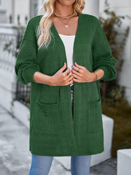 

Loose Others Casual Jacket, Darkgreen, Cardigans
