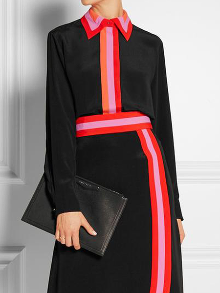 Regular Fit Urban Shirt Collar Long Sleeve Striped Blouse, Black, Blouses and Shirts
Regular Fit Urban Shirt Collar Long Sleeve Striped Blouse, Black, Blouses and Shirts