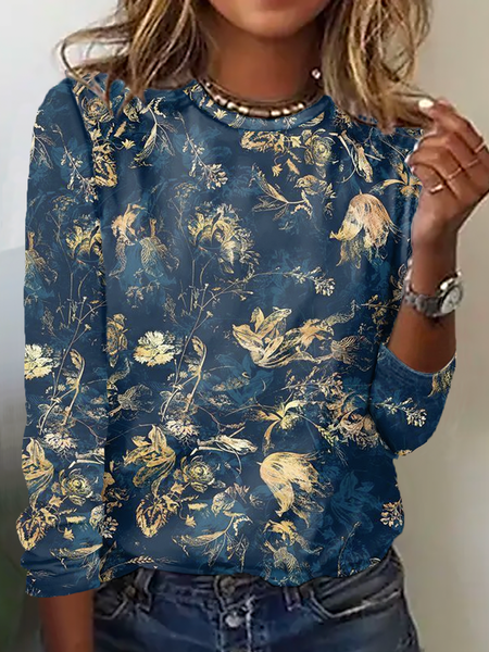 Women's Long Sleeve Tee T-shirt Spring/Fall Abstract Jersey Crew Neck Daily Going Out Casual Top, Blue, T-Shirts
Women's Long Sleeve Tee T-shirt Spring/Fall Abstract Jersey Crew Neck Daily Going Out Casual Top, Blue, T-Shirts