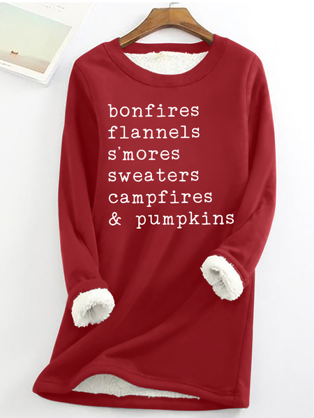 Women's Bonfires Flannels S'mores Sweaters Campfires And Pumpkins Printed Casual Fleece Sweatshirt, Red, Hoodies&Sweatshirts
Women's Bonfires Flannels S'mores Sweaters Campfires And Pumpkins Printed Casual Fleece Sweatshirt, Red, Hoodies&Sweatshirts