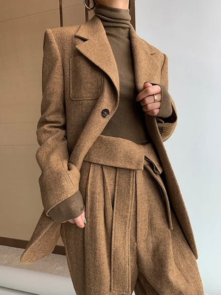 Plus Size Long Sleeve Regular Fit Lapel Collar Urban Blazer, Yellow, Plus Outerwear
Plus Size Long Sleeve Regular Fit Lapel Collar Urban Blazer, Yellow, Plus Outerwear