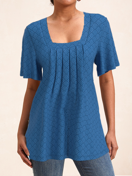 Square Neck Long Sleeve Plain Regular Micro-Elasticity Loose Shirt For Women, Blue, Blouses
Square Neck Long Sleeve Plain Regular Micro-Elasticity Loose Shirt For Women, Blue, Blouses
