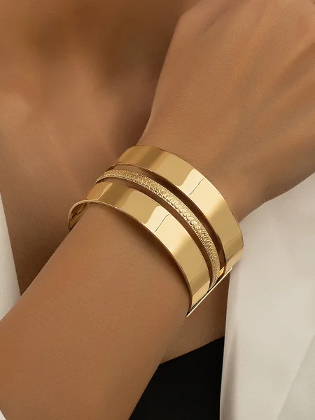 

Multi-layered Hollow Out Cuff Bangle, Color5, Bracelets