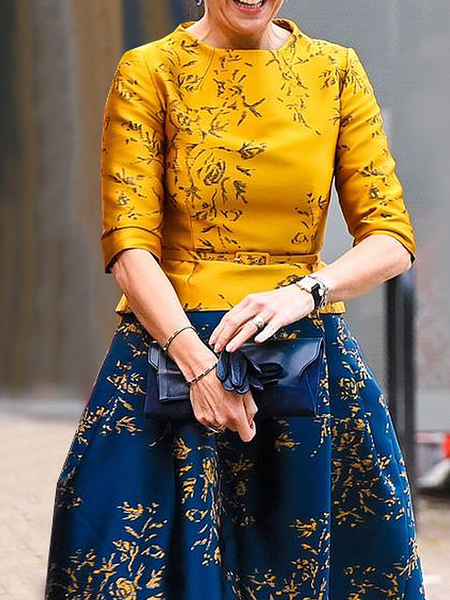 Elegant Regular Fit Crew Neck Short Sleeve Floral Shirt, Yellow, Blouses and Shirts
Elegant Regular Fit Crew Neck Short Sleeve Floral Shirt, Yellow, Blouses and Shirts
