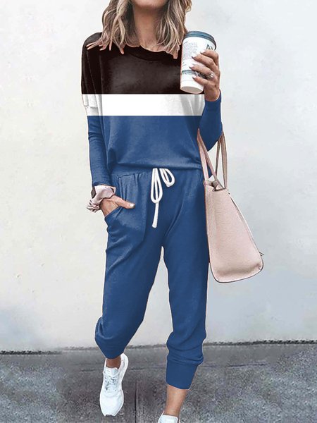 Women Color Block Crew Neck Long Sleeve Comfy Casual Top With Pants Two-Piece Set, Color6, Sets
Women Color Block Crew Neck Long Sleeve Comfy Casual Top With Pants Two-Piece Set, Color6, Sets