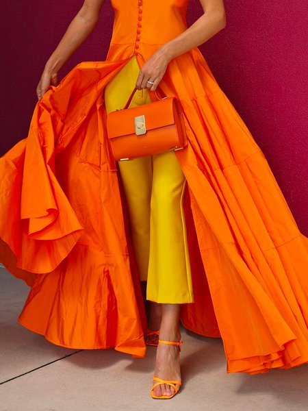 Plain Vacation Regular Fit Fashion Pants, Yellow, Pants 
Plain Vacation Regular Fit Fashion Pants, Yellow, Pants