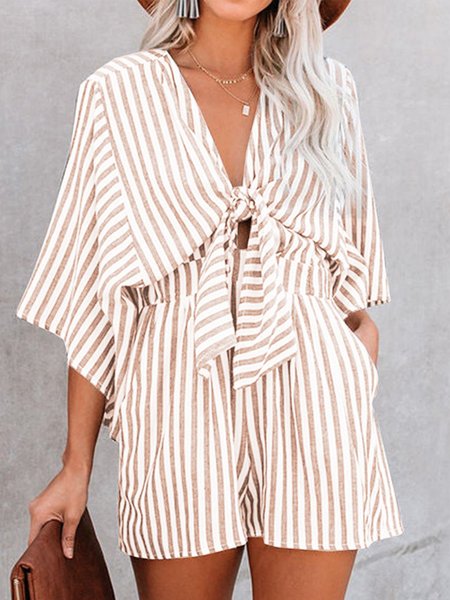 Women Half Sleeve Spaghetti Loose Shorts Daily Casual Striped Low Waist Jumpsuit, Khaki, Jumpsuits&Rompers
Women Half Sleeve Spaghetti Loose Shorts Daily Casual Striped Low Waist Jumpsuit, Khaki, Jumpsuits&Rompers