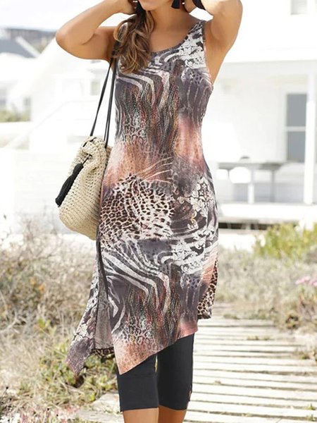 Casual Cotton-Blend Two-Piece Set, Brown, Suit Set