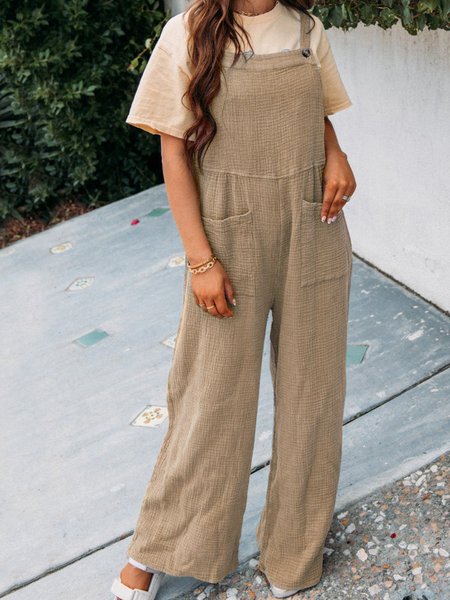 Women Sleeveless Spaghetti Regular Fit Long Daily Casual Plain Natural Jumpsuit, Khaki, Jumpsuits&Rompers
Women Sleeveless Spaghetti Regular Fit Long Daily Casual Plain Natural Jumpsuit, Khaki, Jumpsuits&Rompers