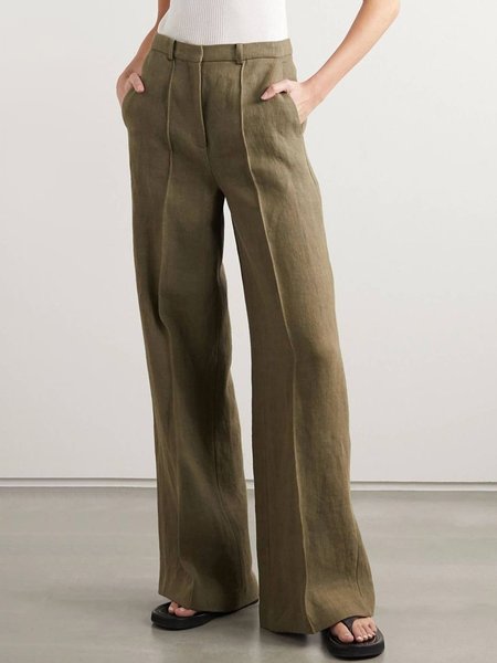 Regular Fit Plain Casual Pants, As picture, Pants 
Regular Fit Plain Casual Pants, As picture, Pants