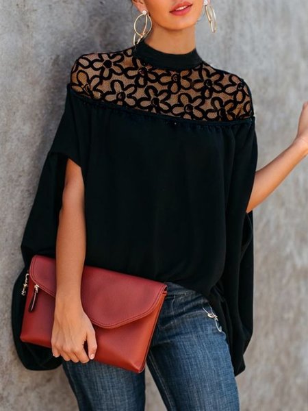 Plain Urban Loose Crew Neck Mesh Floral Shirt, Black, Blouses and Shirts
Plain Urban Loose Crew Neck Mesh Floral Shirt, Black, Blouses and Shirts
