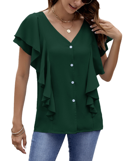 Women's Short Sleeve Shirt Summer Striped V Neck Daily Going Out Casual Top Black, Darkgreen, Shirts
Women's Short Sleeve Shirt Summer Striped V Neck Daily Going Out Casual Top Black, Darkgreen, Shirts