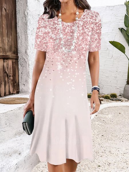 Women Gradient Crew Neck Short Sleeve Comfy Casual Short Dress, Pink, Dresses
Women Gradient Crew Neck Short Sleeve Comfy Casual Short Dress, Pink, Dresses