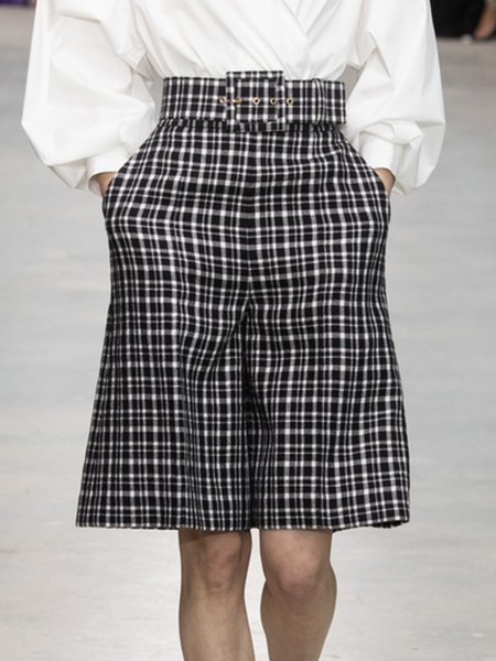 Pocket Stitching Plaid Urban Regular Fit Pants, Black-white, Pants
Pocket Stitching Plaid Urban Regular Fit Pants, Black-white, Pants